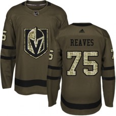 Men Adidas Vegas Golden Knights #75 Ryan Reaves Authentic Green Salute to Service NHL Jersey