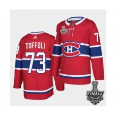 Men Adidas Canadiens #73 Tyler Toffoli Red Road Authentic 2021 Stanley Cup Stitched Jersey