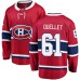 Men Montreal Canadiens #61 Xavier Ouellet Authentic Red Home Fanatics Branded Breakaway NHL Jersey