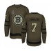 Men Boston Bruins #7 Phil Esposito Authentic Green Salute to Service 2019 Stanley Cup Final Bound Hockey Jersey