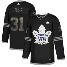 Men Adidas Toronto Maple Leafs #31 Grant Fuhr Black Authentic Classic Stitched NHL Jersey