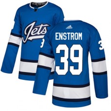 Men Adidas Winnipeg Jets #39 Tobias Enstrom Authentic Blue Alternate NHL Jersey