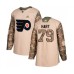 Men Philadelphia Flyers #79 Carter Hart Authentic Camo Veterans Day Practice Hockey Stitched Jersey