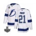 Men Adidas Lightning #21 Brayden Point White Home Authentic 2021 Stanley Cup Stitched Jersey