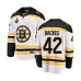 Men Boston Bruins #42 David Backes Authentic White Away Fanatics Branded Breakaway 2019 Stanley Cup Final Bound Hockey Jersey