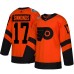 Men Adidas Philadelphia Flyers #17 Wayne Simmonds Orange Authentic 2019 Stadium Series Stitched NHL Jersey