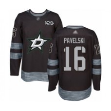 Men Dallas Stars #16 Joe Pavelski Authentic Black 1917-2017 100th Anniversary Hockey Stitched Jersey