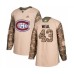 Men Montreal Canadiens #43 Jordan Weal Authentic Camo Veterans Day Practice Hockey Stitched Jersey