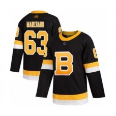 Men Boston Bruins #63 Brad Marchand Authentic Black Alternate Hockey Stitched Jersey