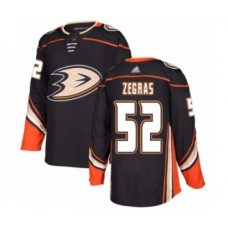 Men Anaheim Ducks #52 Trevor Zegras Authentic Black Home Hockey Stitched Jersey