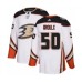 Men Adidas Anaheim Ducks #50 Benoit-Olivier Groulx Authentic White Away NHL Jersey