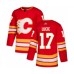 Men Calgary Flames #17 Milan Lucic Authentic Red Alternate Hockey Stitched Jersey