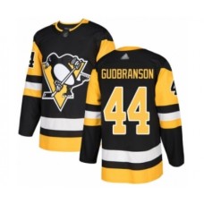 Men Pittsburgh Penguins #44 Erik Gudbranson Authentic Black Home Hockey Stitched Jersey