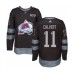 Men Adidas Colorado Avalanche #11 Matt Calvert Authentic Black 1917-2017 100th Anniversary NHL Jersey