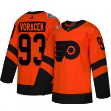 Men Adidas Philadelphia Flyers #93 Jakub Voracek Orange Authentic 2019 Stadium Series Stitched NHL Jersey