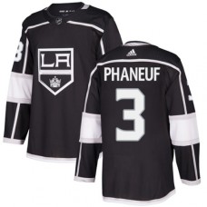 Men Adidas Los Angeles Kings #3 Dion Phaneuf Premier Black Home NHL Jersey