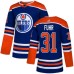 Men Adidas Edmonton Oilers #31 Grant Fuhr Premier Royal Blue Alternate NHL Jersey