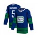 Men Vancouver Canucks #5 Oscar Fantenberg Authentic Royal Blue Alternate Hockey Stitched Jersey