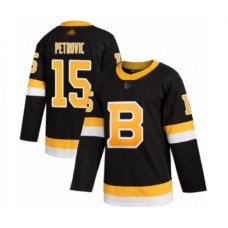 Men Boston Bruins #15 Alex Petrovic Authentic Black Alternate Hockey Stitched Jersey