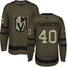 Men Adidas Vegas Golden Knights #40 Ryan Carpenter Authentic Green Salute to Service NHL Jersey