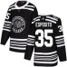 Men Adidas Chicago Blackhawks #35 Tony Esposito Authentic Black 2019 Winter Classic NHL Jersey