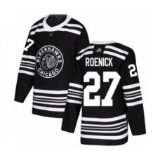 Men Chicago Blackhawks #27 Jeremy Roenick Authentic Black Alternate Hockey Stitched Jersey