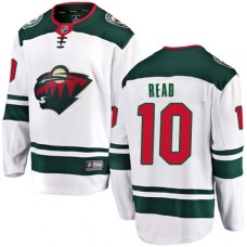 Men Minnesota Wild #10 Matt Read Authentic White Away Fanatics Branded Breakaway NHL Jersey