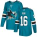 Men Adidas San Jose Sharks #16 Eric Fehr Authentic Teal Green Home NHL Jersey