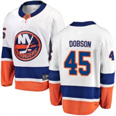 Men New York Islanders #45 Noah Dobson Fanatics Branded White Away Breakaway NHL Jersey