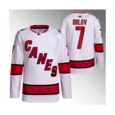 Men Carolina Hurricanes #7 Dmitry Orlov White Stitched Jersey