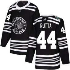 Men Adidas Chicago Blackhawks #44 Jan Rutta Authentic Black 2019 Winter Classic NHL Jersey