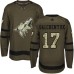 Men Adidas Arizona Coyotes #17 Alex Galchenyuk Green Salute to Service Stitched NHL Jersey