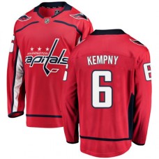 Men Washington Capitals #6 Michal Kempny Fanatics Branded Red Home Breakaway NHL Jersey