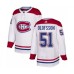 Men Montreal Canadiens #51 Gustav Olofsson Authentic White Away Hockey Stitched Jersey