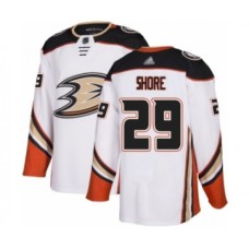 Men Anaheim Ducks #29 Devin Shore Authentic White Away Hockey Stitched Jersey