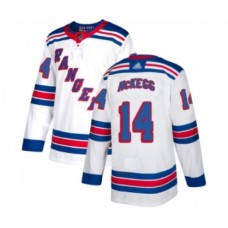 Men New York Rangers #14 Greg McKegg Authentic White Away Hockey Stitched Jersey