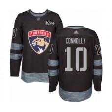 Men Florida Panthers #10 Brett Connolly Authentic Black 1917-2017 100th Anniversary Hockey Stitched Jersey