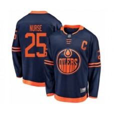 Men Edmonton Oilers #25 Darnell Nurse Authentic Navy Blue Alternate Fanatics Branded Breakaway Hockey Stitched Jersey