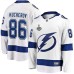 Men Tampa Bay Lightning #86 Nikita Kucherov Fanatics Branded White 2020 Stanley Cup Final Bound Away Player Breakaway Stitched Jersey