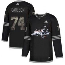 Men Adidas Washington Capitals #74 John Carlson Black 1 Authentic Classic Stitched NHL Jersey