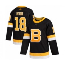 Men Boston Bruins #18 Brett Ritchie Authentic Black Alternate Hockey Stitched Jersey