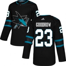 Men Adidas San Jose Sharks #23 Barclay Goodrow Premier Black Alternate NHL Jersey