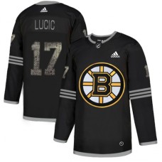 Men Adidas Boston Bruins #17 Milan Lucic Black Authentic Classic Stitched NHL Jersey