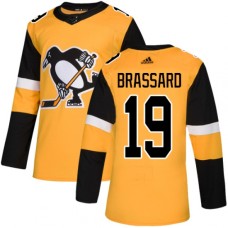 Men Adidas Pittsburgh Penguins #19 Derick Brassard Premier Gold Alternate NHL Jersey