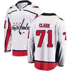 Men Washington Capitals #71 Kody Clark Fanatics Branded White Away Breakaway NHL Jersey