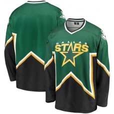 Men Dallas Stars Fanatics Branded Kelly Green-Black Premier Breakaway Heritage Blank Stitched Jersey