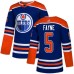 Men Adidas Edmonton Oilers #5 Mark Fayne Premier Royal Blue Alternate NHL Jersey