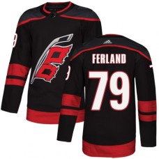 Men Adidas Carolina Hurricanes #79 Michael Ferland Black Alternate Authentic Stitched NHL Jersey