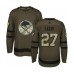 Men Buffalo Sabres #27 Curtis Lazar Authentic Green Salute to Service Hockey Stitched Jersey