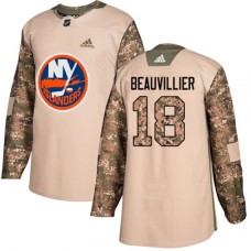 Men Adidas New York Islanders #18 Anthony Beauvillier Authentic Camo Veterans Day Practice NHL Jersey